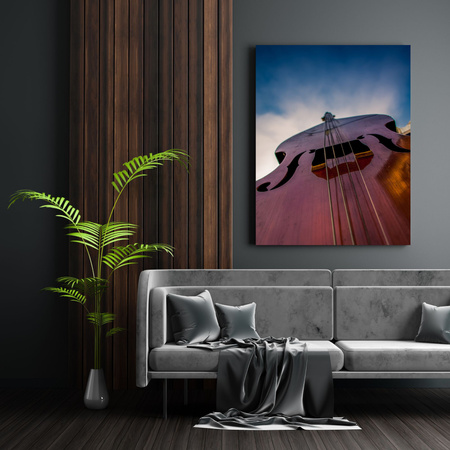 Canvas Print Music Double Bass 30x40 cm