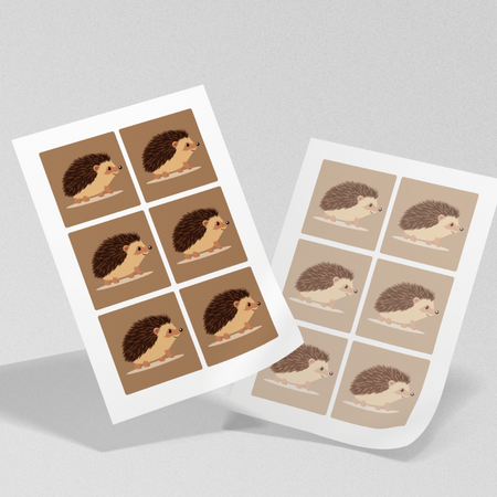 STICKERS with LOGO Square with print Waterproof Text Photo 80x80 mm