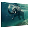 Canvas Print Swimming Elephant in Water Art 100x80 cm