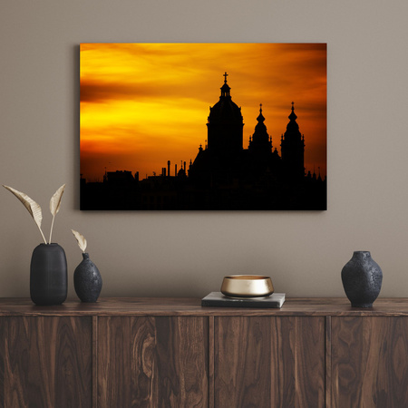 Canvas Print Architecture Rome Sunset 100X80 cm