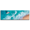 Canvas Print Sailboat Waves Sand Shore 120x40 cm