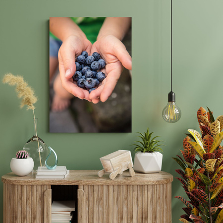 Canvas Print Kitchen Blueberries 30x40 cm