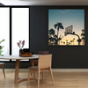 Canvas Print Youth Basketball Sunset 90x90
