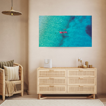 Canvas Print Kayak People Sun Water Holidays 100x80 cm
