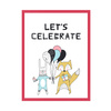 Let's celebrate Birthday Poster_2 21X29.7 cm + amaranth frame