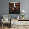 Canvas Print People Waterfall Mountains 90x90
