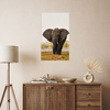 Canvas Print Large Gray Elephant on the Savannah 80x120 cm