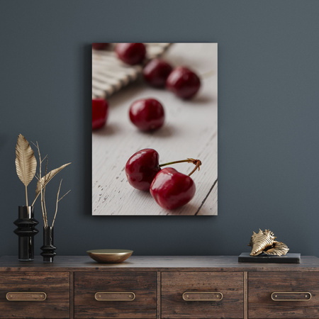 Canvas Print Kitchen Cherries 30x40 cm