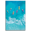 Canvas Print Boats on Water Ocean Blue 80x120 cm