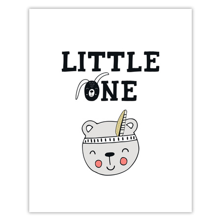 Little one children's poster 40X50 cm + gold frame