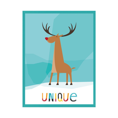 Children's Unique poster 24X30 cm + turquoise sea frame