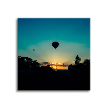 Canvas Print Nature Twilight Balloon 40x40 cm