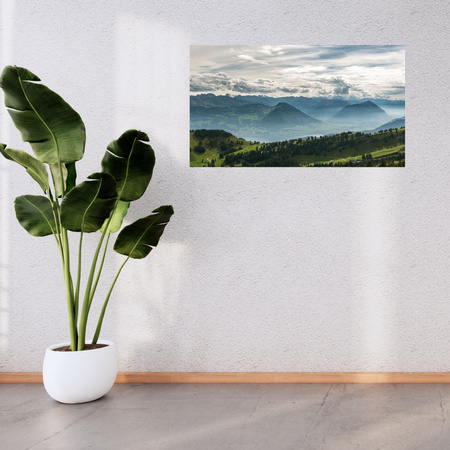 Canvas Print Mountains Clouds Nature Forests Nature 100x80 cm