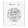 Poster London city map circle 40X50 cm + gold frame