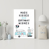 Hugs kisses Birthday Poster 30X40 cm