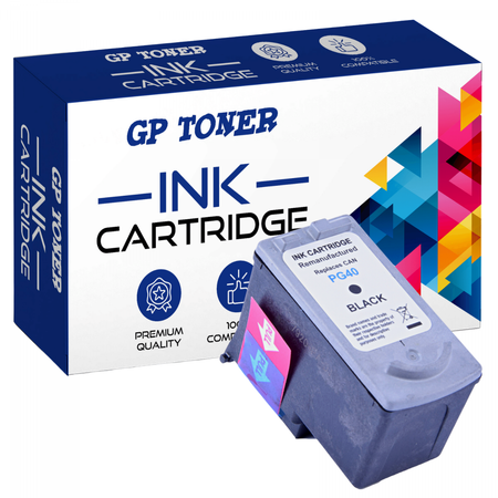 Compatible Ink Cartridge Canon PG-40 PIXMA iP1200 iP1300 iP1600 iP1700 MP140 MP150 MP160 MP170 MP180 - GP-C40 Black
