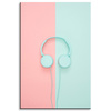 Canvas Print Music Headphones Two-Color 80x120