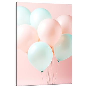 Canvas Print Balloons Pink Blue 80x120