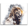 Canvas Print Lions Roar Terrible Pair Nature 100x80 cm