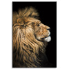 Canvas Print Portrait of a Lion Sideways Wild Nature 80x120 cm