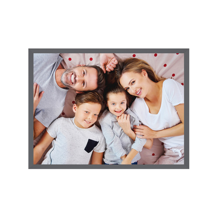 Your photo as a WIZARD poster 29,7x21 cm + grey photo frame