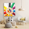 Canvas Print Colored Pencils Circle of Colorful Imagination 80x120
