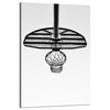 Canvas Print Youth Basketball Basket Black and White 80x120