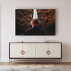 Canvas Print People Waterfall Mountains 90x60