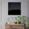Canvas Print Nature Night Dark Moon Mountains 90x90