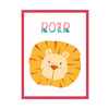 Children's Roar poster 40X50 cm + amaranth frame