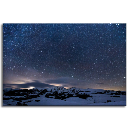 Canvas Print Space Nature Mountains in Snow 90x60