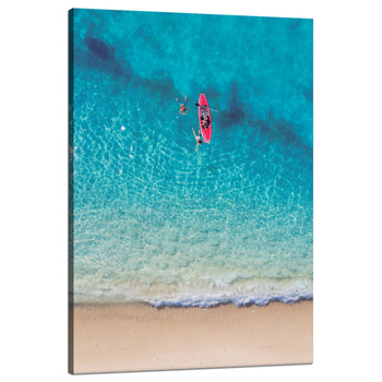Canvas Print Kayak Beach People Rest 80x120 cm