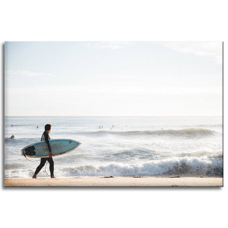 Canvas Print Surfing Sea Water Summer Beach 90x60