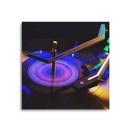Canvas Print Music Turntable LED 90x90