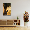 Canvas Print Posing Elephant Savannah Sunset 80x120 cm