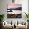Canvas Print Nature Mountains Water Sky Flowers Plants 90x90