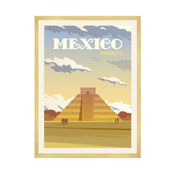 Poster Country of Mexico 40X50 cm + gold frame