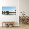 Canvas Print Elephant Drinking Water in Natural Habitat 100x80 cm