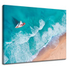 Canvas Print Sailboat Waves Sand Shore 100x80 cm