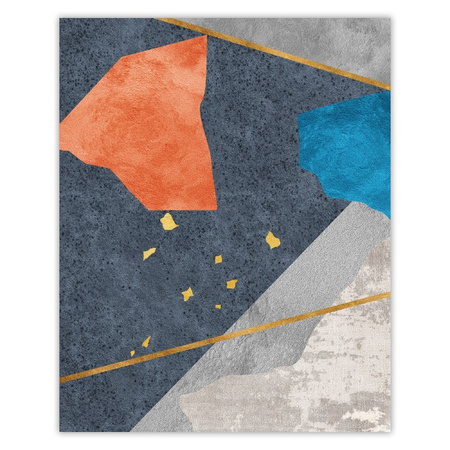 Poster Abstract_4 24X30 cm + gray stone frame