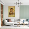 Canvas Print Lion on Grass Animal Nature 80x120 cm