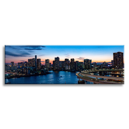 Canvas Print Architecture Rainbow Bridge Tokyo 150X50 cm
