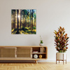 Canvas Print Forest Sun Trees Spring Morning 90X90 cm