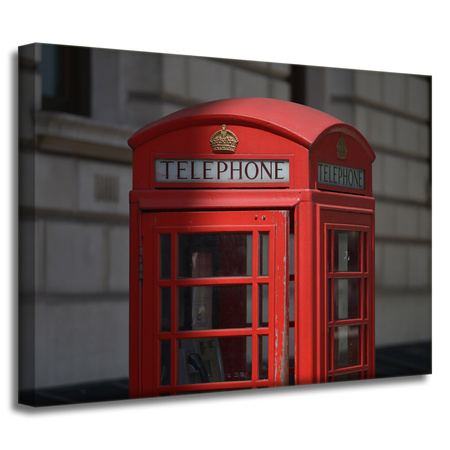 Canvas Print Architecture Telephone Booth London 40X30 cm