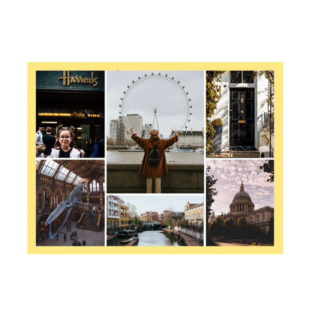 Your photo as a poster + yellow frame 30x24 cm