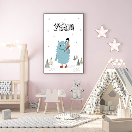 Poster Children's Yeah!_2 40X50 cm + gold frame