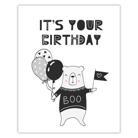 It's your birthday Poster 40X50 cm + silver frame