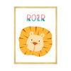 Children's Roar poster 21X29.7 cm + gold frame
