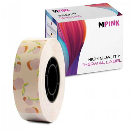 Thermal tape label paper MP-RL-15*30*230PT-SP Sweet Peach