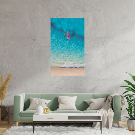Canvas Print Kayak Beach People Rest 80x120 cm